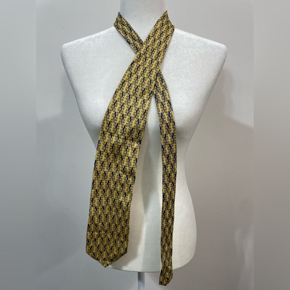 Paolo Gucci Vintage Silk Geometric Interlocking Circle Motif Designer Tie